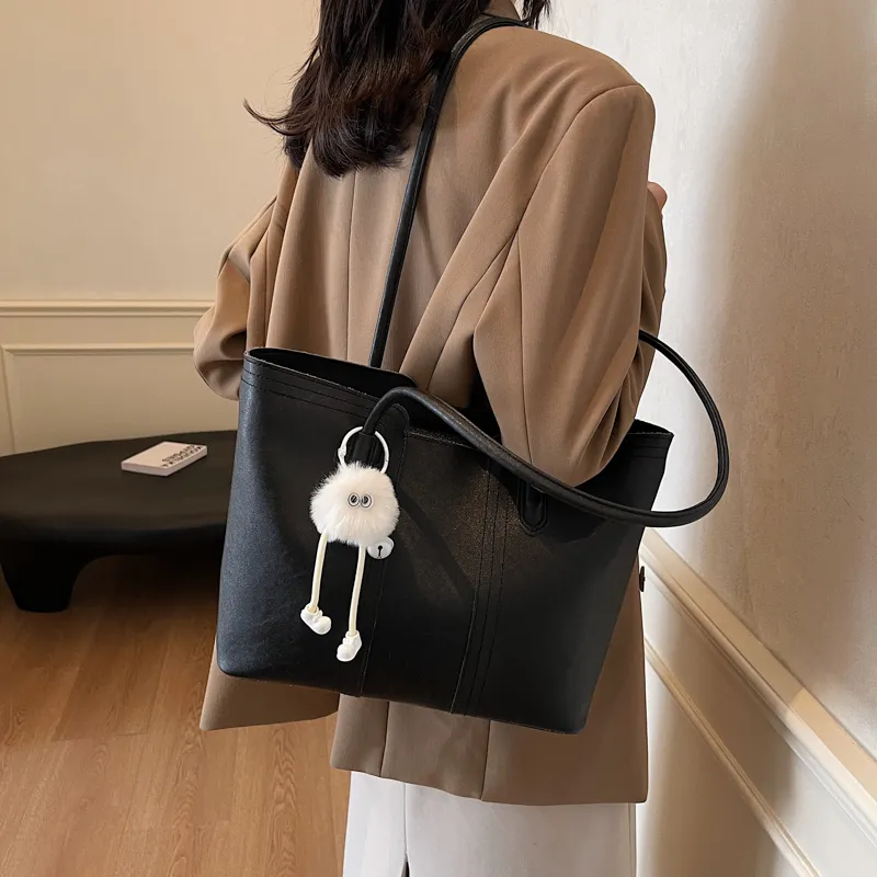 LUVISTRUE PU Tote Bag, Shopping Bag, Handbag, Shoulder Bag Regular Women's Khaki/Black/Coffee/Ecru-11