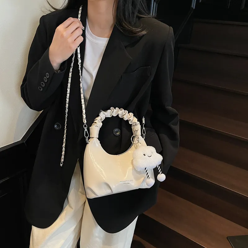 LUVISTRUE PU Shoulder Bag Crossbody Bag Handbag Regular Women's Ecru/Blue/Silver/Black/Pink-5