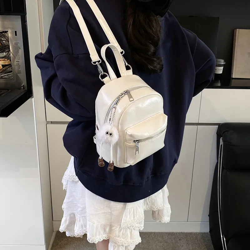 LUVISTRUE PU Small Backpack Regular Women's White/Light Gray/Black/Blue/Pink-6