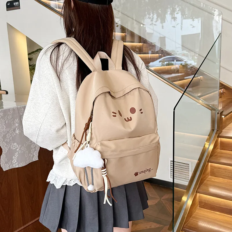 LUVISTRUE Nylon Backpack Women's White/Black/Yellow/Khaki/Sky Blue-23