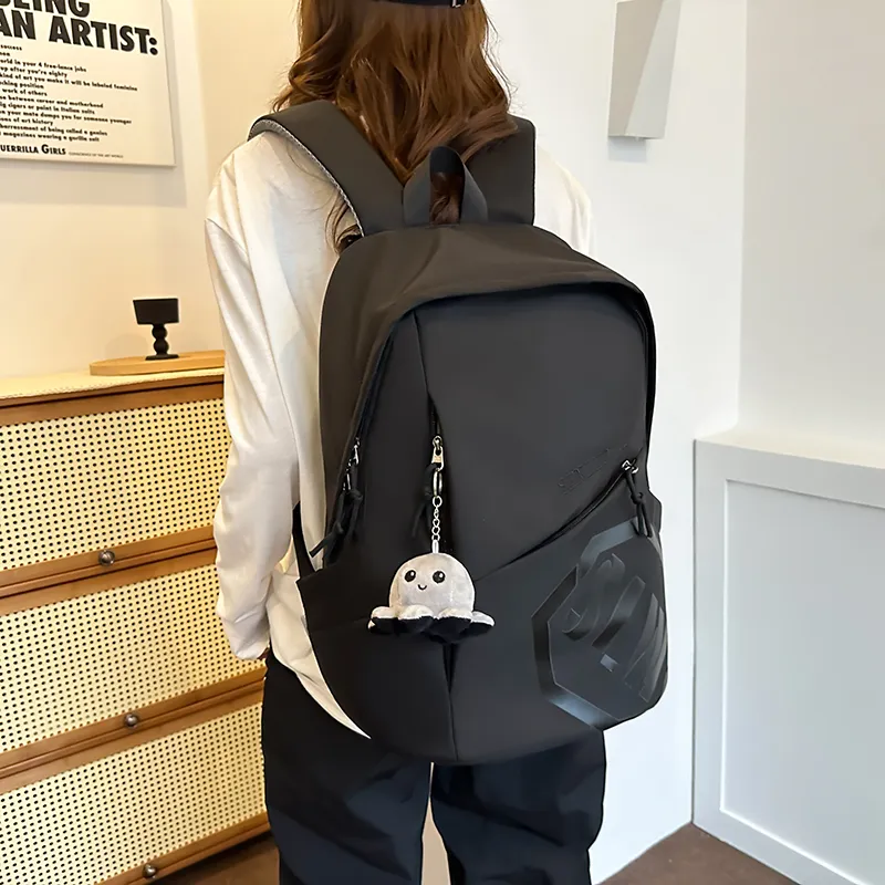 LUVISTRUE Nylon Backpack Unisex Gray/Black/Burgundy/Khaki/Blue-15