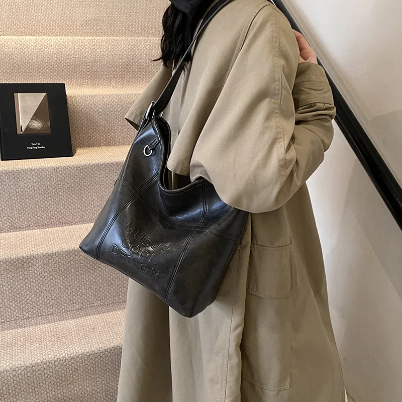 LUVISTRUE Pu Shoulder Bag Tote Crossbody Bag Medium Size Women's Coffee/White Red/Black-20
