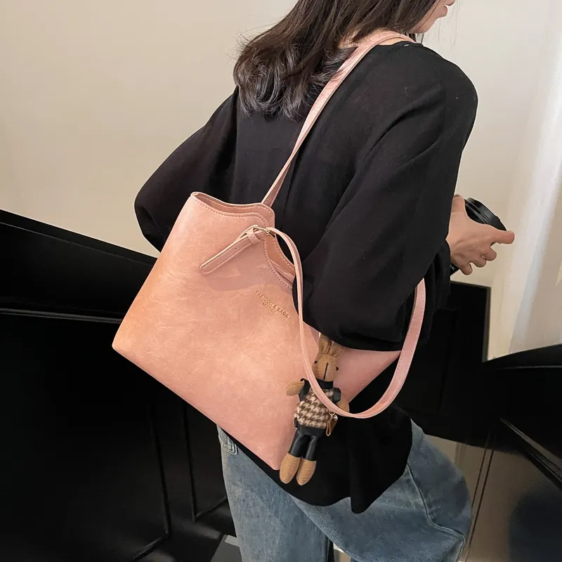 LUVISTRUE PU Tote Bag Shopping Bag Shoulder Bags Regular Women's Coffee/White/Black/Pink-20
