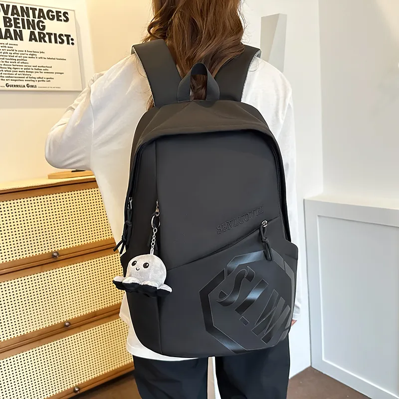 LUVISTRUE Nylon Backpack Unisex Gray/Black/Burgundy/Khaki/Blue-14