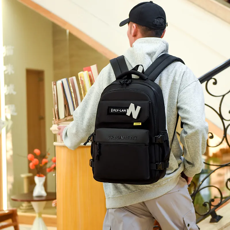 LUVISTRUE Oxford Backpack Large Size Men's Black/Gray/Dark Gray/Light Gray/Khaki-6
