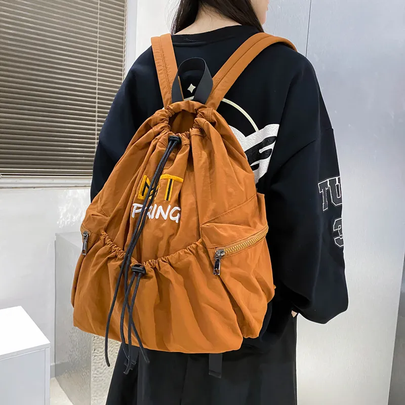 LUVISTRUE Nylon Backpack Regular Unisex Green/Black/Blue/Khaki-21