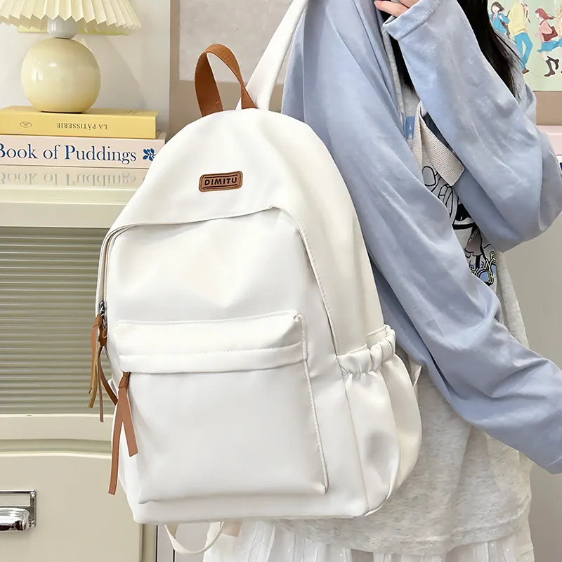 LUVISTRUE Nylon Backpack Regular Unisex White/Red/Blue/Black-3