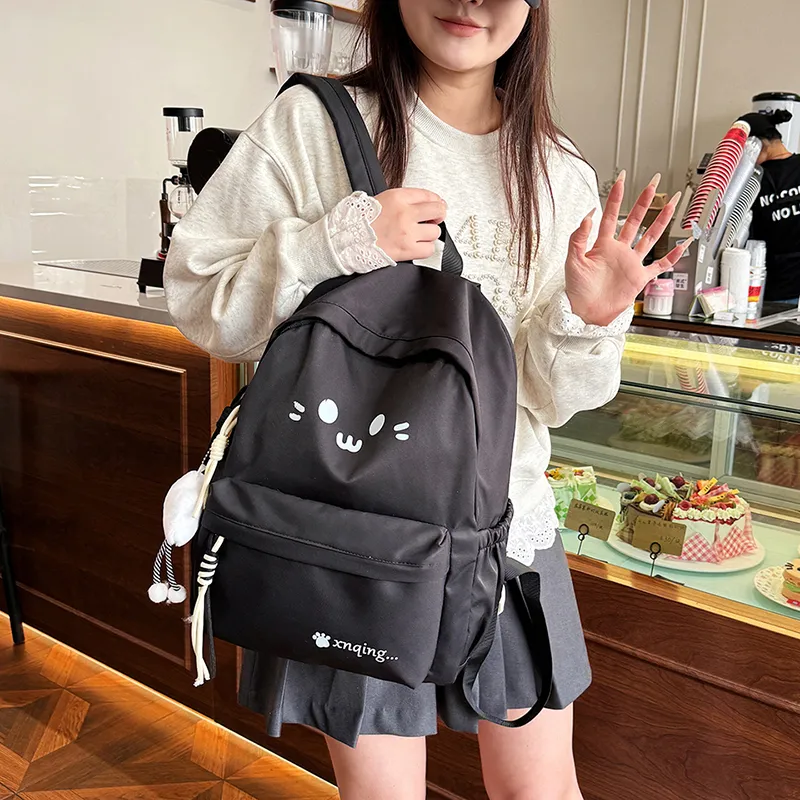 LUVISTRUE Nylon Backpack Women's White/Black/Yellow/Khaki/Sky Blue-11