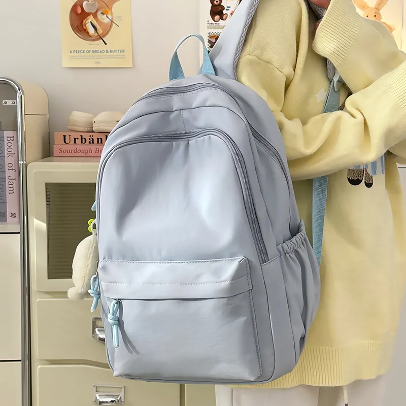 LUVISTRUE Nylon Backpack Regular Unisex White/Blue/Black/Yellow/Green-10