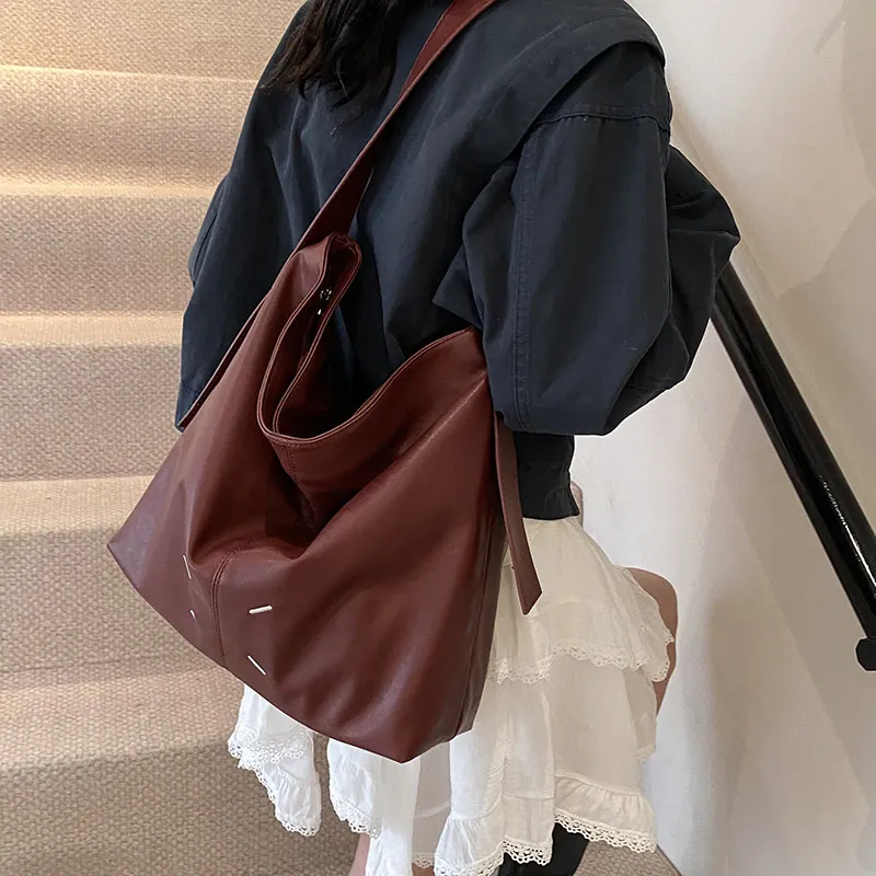 LUVISTRUE PU Tote Bag Shopping Bag Shoulder Bags Regular Women's White/Black/Red-17