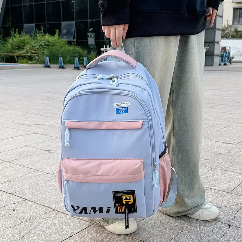 LUVISTRUE Oxford Backpack Regular Unisex Black/Purple Khaki/Green Blue Pink-24