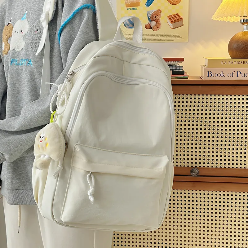 LUVISTRUE Nylon Backpack Regular Unisex White/Blue/Black/Yellow/Green-4