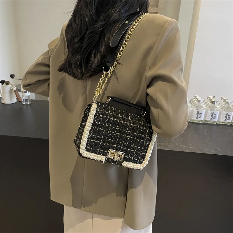 LUVISTRUE Fabric Shoulder Bag Crossbody Bag Handbag Regular Women's Ecru/Pink/Black-13