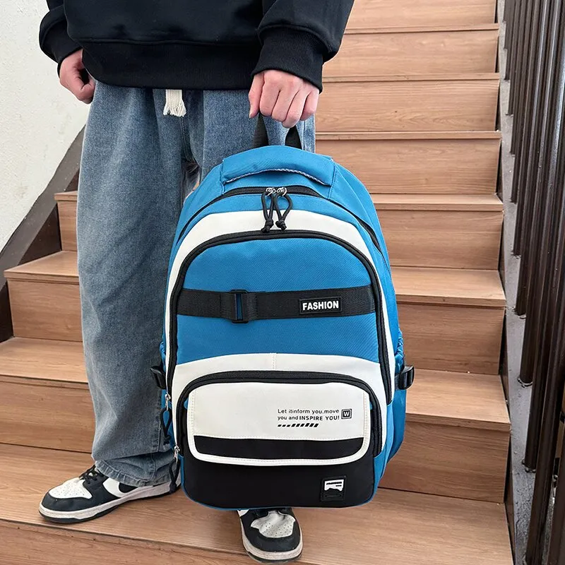 LUVISTRUE Oxford Backpack Unisex Gray/Black/Purple/Lake Blue/Dark Blue-19