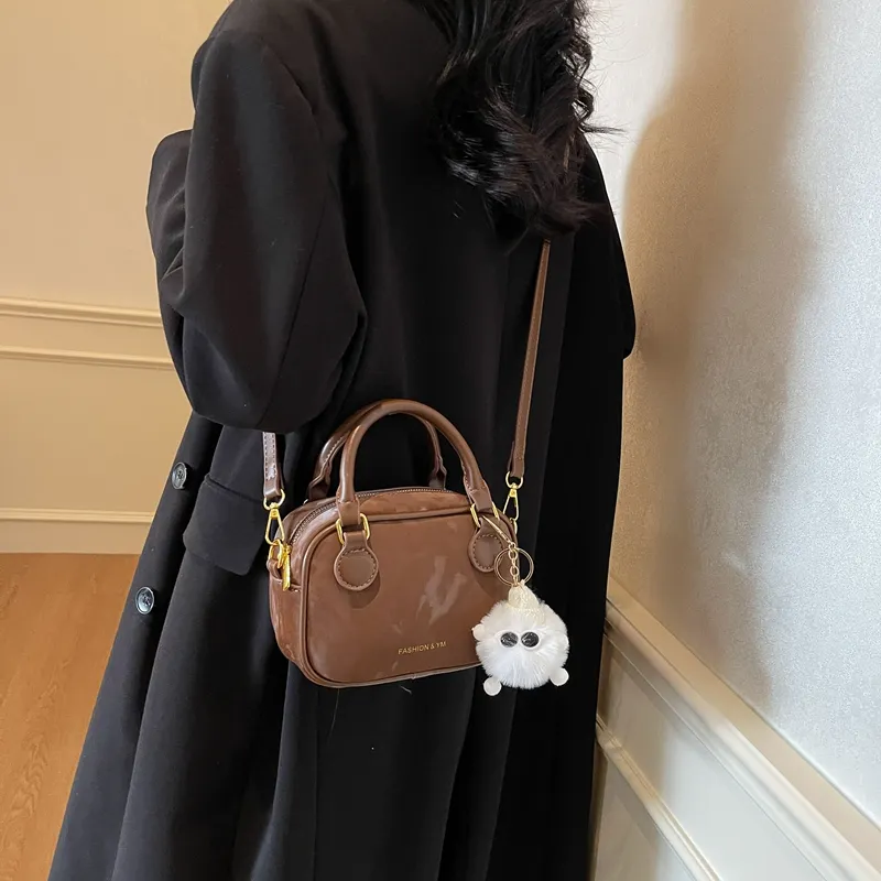 LUVISTRUE PU Handbag Shoulder Bag Crossbody Bag Medium Size Women's Black/Beige/Silver/Coffee/Pink-18