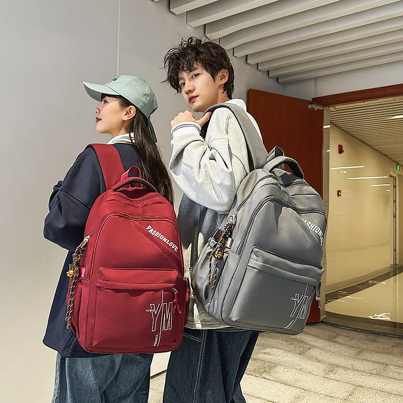 LUVISTRUE Nylon Backpack Regular Unisex White/Gray/Black/Burgundy/Sky Blue-21