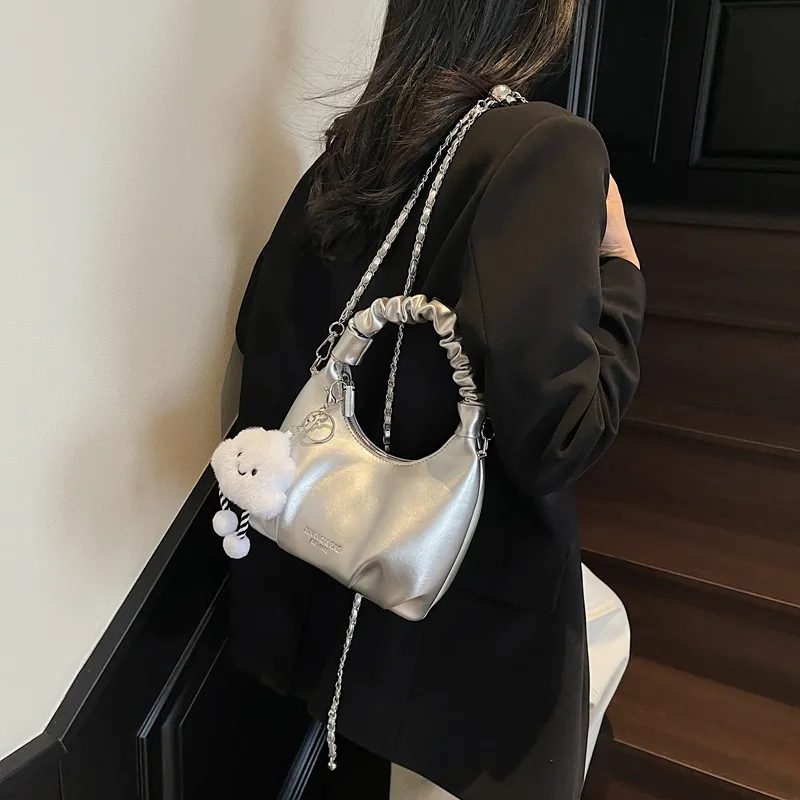 LUVISTRUE PU Shoulder Bag Crossbody Bag Handbag Regular Women's Ecru/Blue/Silver/Black/Pink-14