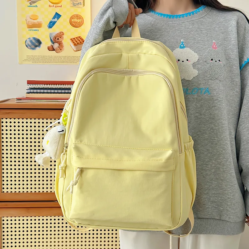 LUVISTRUE Nylon Backpack Regular Unisex White/Blue/Black/Yellow/Green-20