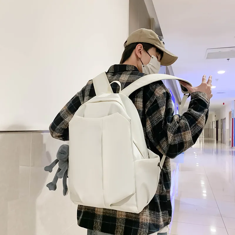 LUVISTRUE Nylon Backpack Regular Unisex Gray/Black/Burgundy/Ecru-24