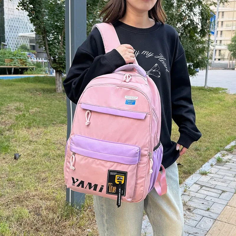 LUVISTRUE Oxford Backpack Regular Unisex Black/Purple Khaki/Green Blue Pink-29