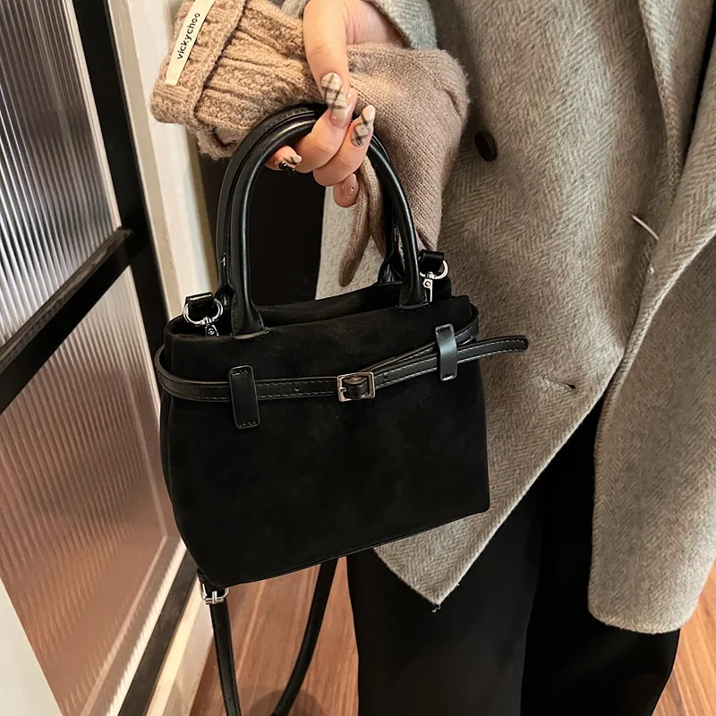 LUVISTRUE PU Basket Bag, Shoulder Bag, Crossbody Bag, Handbag Medium Size Women's Brown/Black/Coffee-9