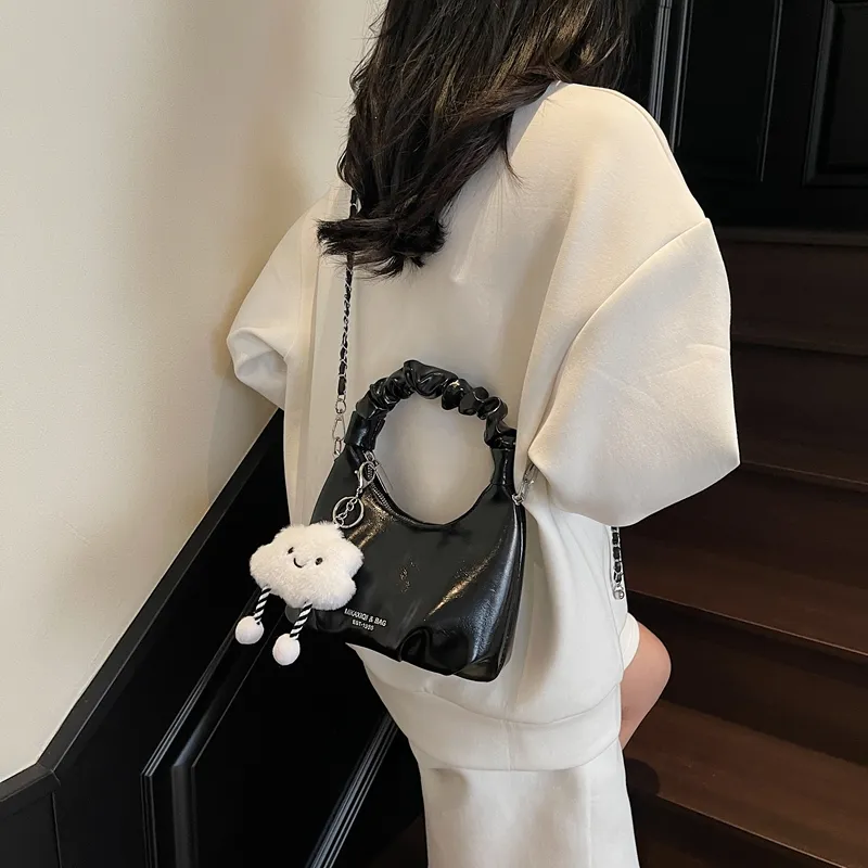 LUVISTRUE PU Shoulder Bag Crossbody Bag Handbag Regular Women's Ecru/Blue/Silver/Black/Pink-20