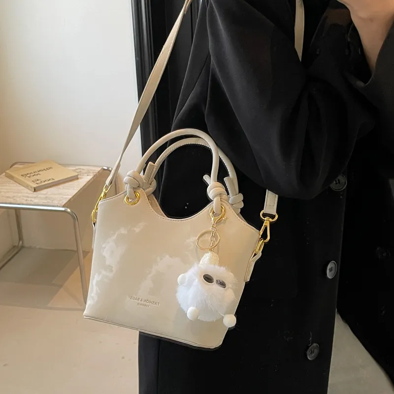LUVISTRUE PU Handbags Shoulder Bag Crossbody Bag Regular Women's Black/Ecru/Pink/Coffee/Silver-5