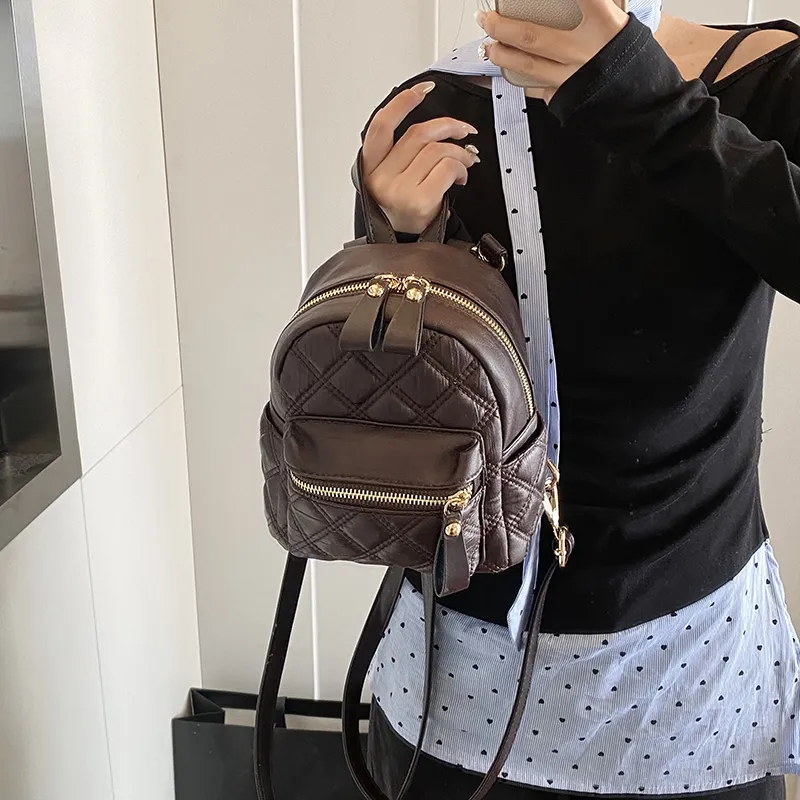 LUVISTRUE PU Backpack Women's Black/Fuchsia/Coffee/Green-13