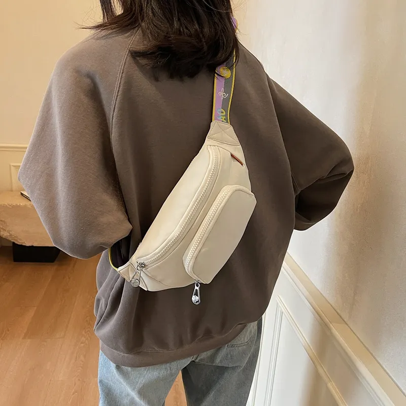 LUVISTRUE Fabric Shoulder Bag Sling Bag Cell Phone Pouch Regular Unisex White/Black/Gray/Yellow-5