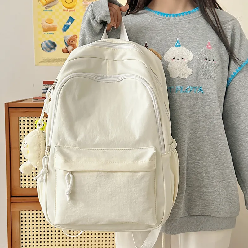 LUVISTRUE Nylon Backpack Regular Unisex White/Blue/Black/Yellow/Green-6