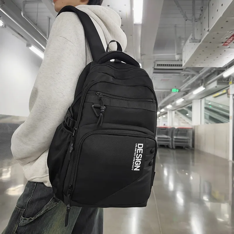 LUVISTRUE Nylon Backpack Regular Unisex Dark Gray/Light Gray/Dark Blue/Dark Green/White/Black-7