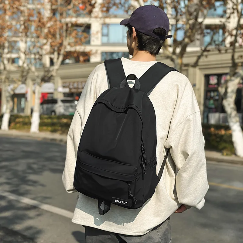 LUVISTRUE Nylon Backpack Unisex White/Black/Pink/Blue-4