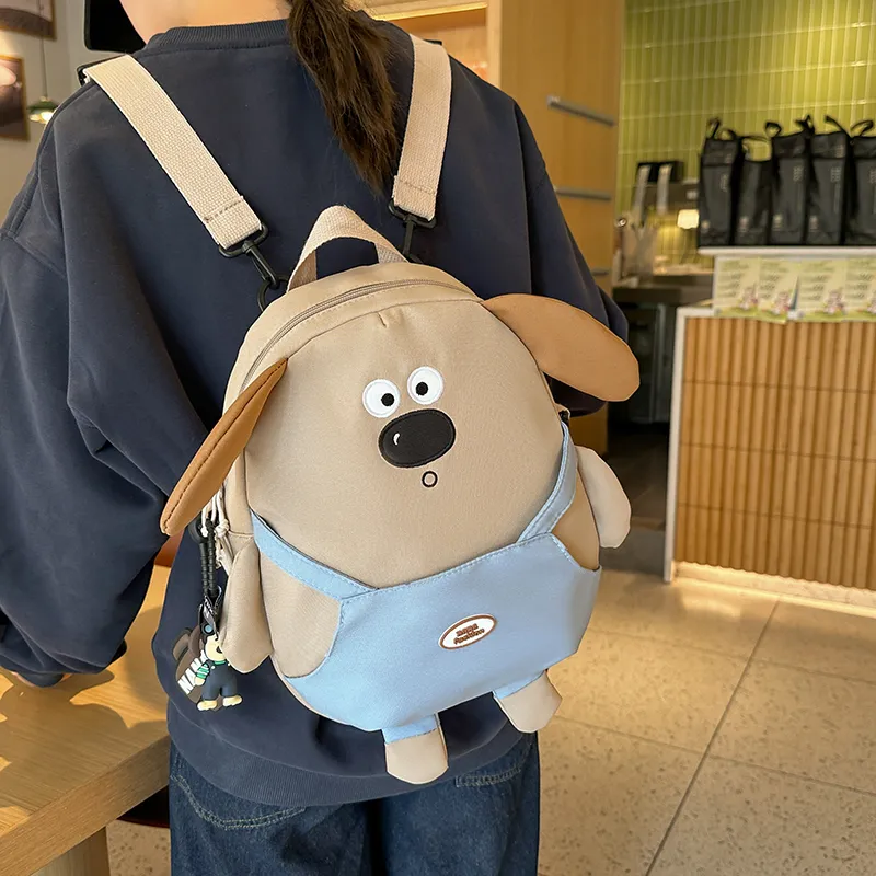 LUVISTRUE Nylon Couple Backpack Crossbody Bag Medium Size Men's White Blue/Khaki Black/Khaki Blue-10