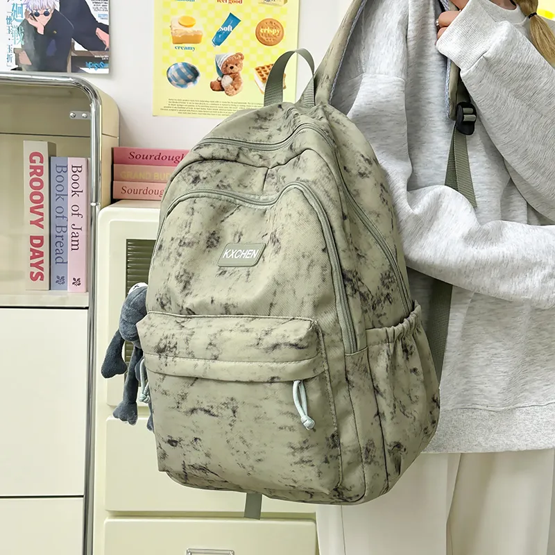 LUVISTRUE Nylon Backpack Unisex ÍTica White/Red/Green/Blue/Black-18