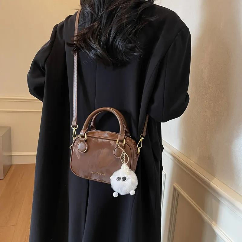 LUVISTRUE PU Handbag Shoulder Bag Crossbody Bag Medium Size Women's Black/Beige/Silver/Coffee/Pink-17