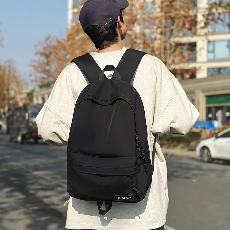LUVISTRUE Nylon Backpack Unisex White/Black/Pink/Blue-5