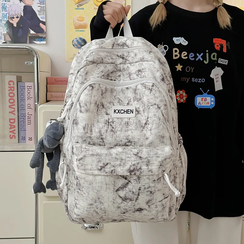 LUVISTRUE Nylon Backpack Unisex ÍTica White/Red/Green/Blue/Black-6