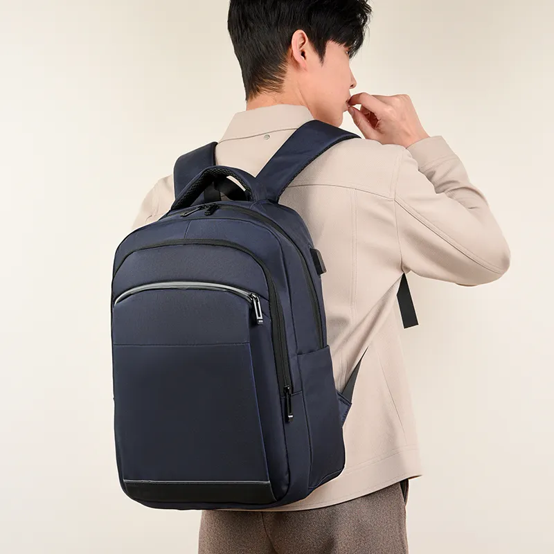 LUVISTRUE Nylon Backpack Regular Men's Black/Gray-12