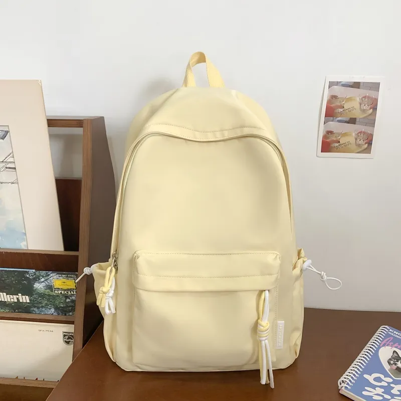 LUVISTRUE Nylon Backpack Unisex Black/Yellow/Orange/Green/White/Pink-8