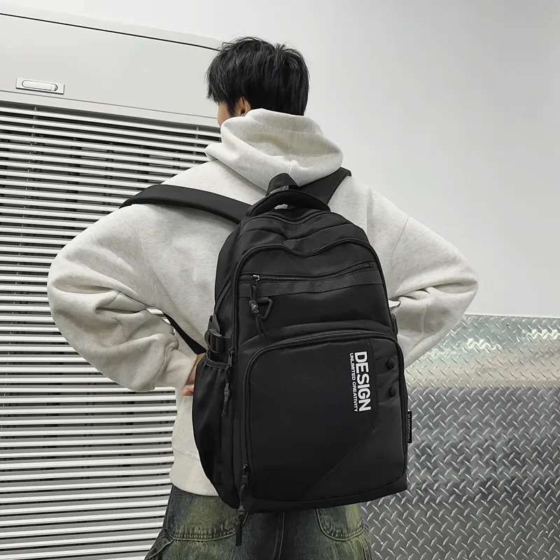 LUVISTRUE Nylon Backpack Regular Unisex Dark Gray/Light Gray/Dark Blue/Dark Green/White/Black-8