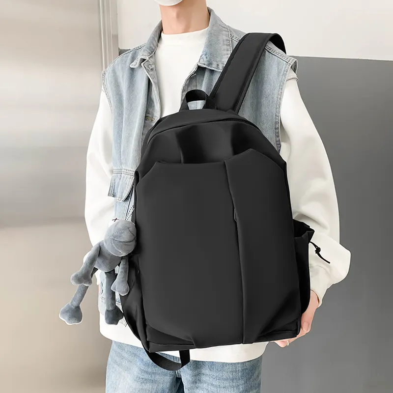 LUVISTRUE Nylon Backpack Regular Unisex Gray/Black/Burgundy/Ecru-12