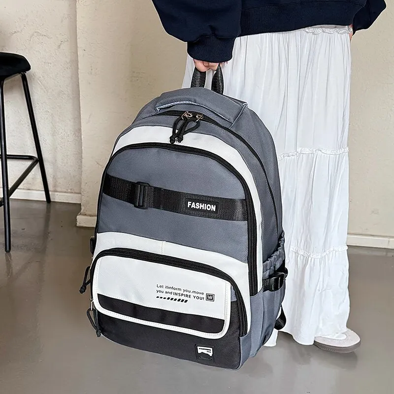 LUVISTRUE Oxford Backpack Unisex Gray/Black/Purple/Lake Blue/Dark Blue-10