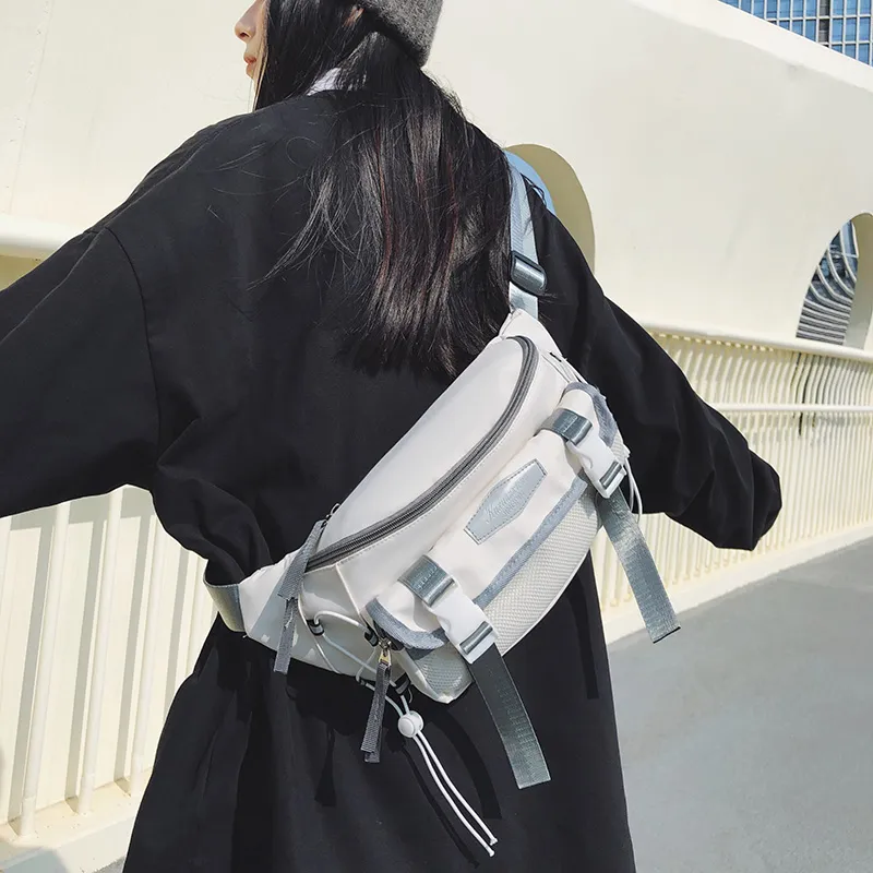 LUVISTRUE Nylon Sling Bag Unisex Gray/Black/Orange/Green/Blue-4