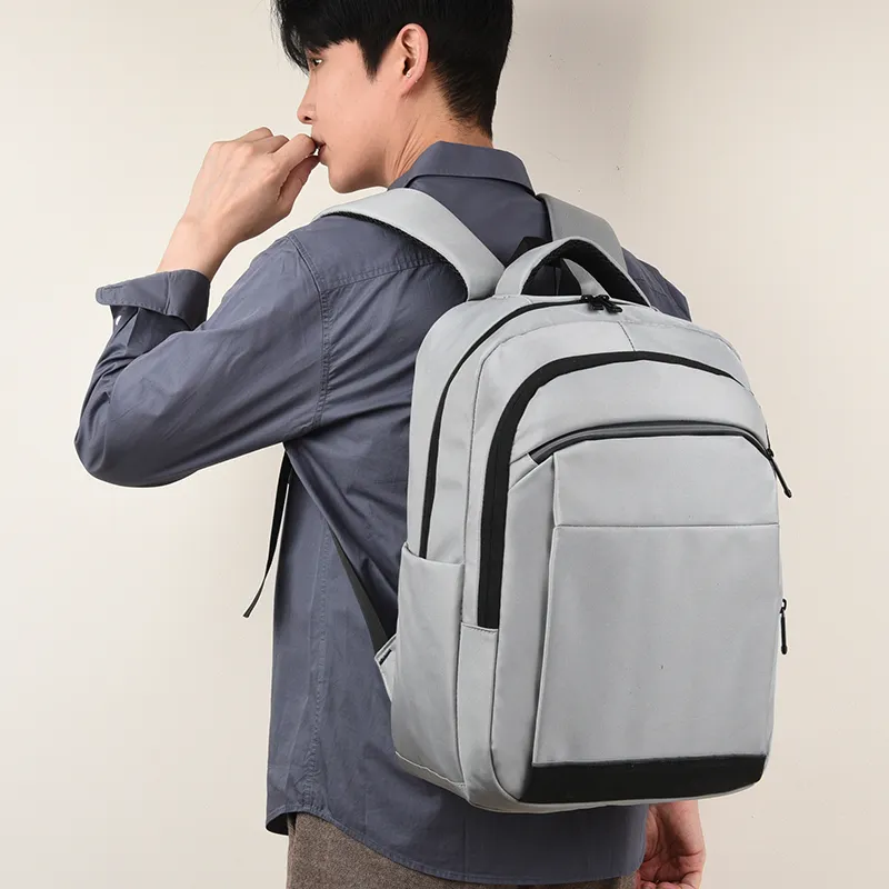 LUVISTRUE Nylon Backpack Regular Men's Black/Gray-1