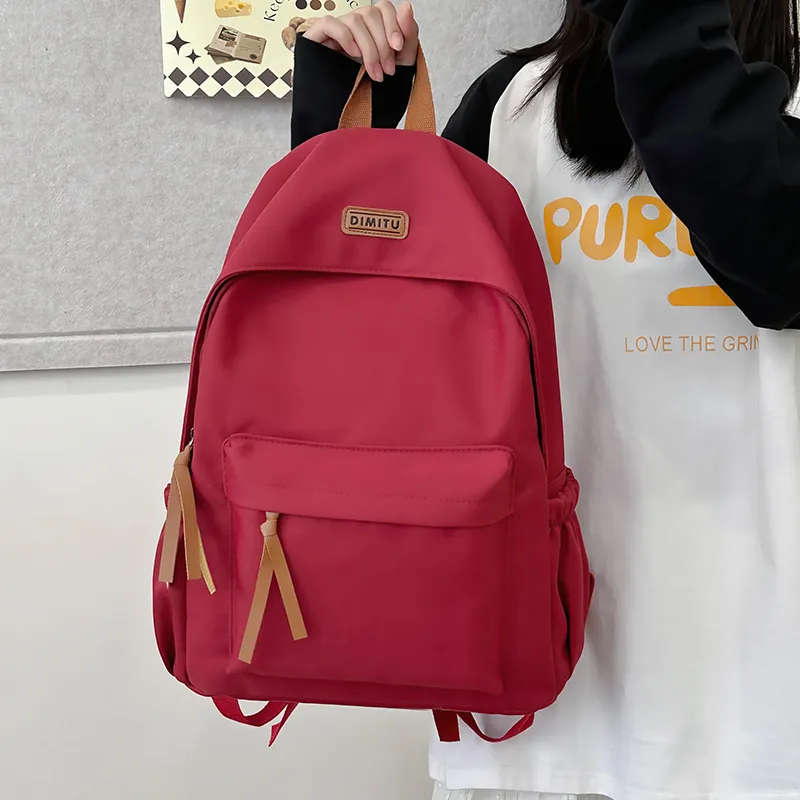 LUVISTRUE Nylon Backpack Regular Unisex White/Red/Blue/Black-12
