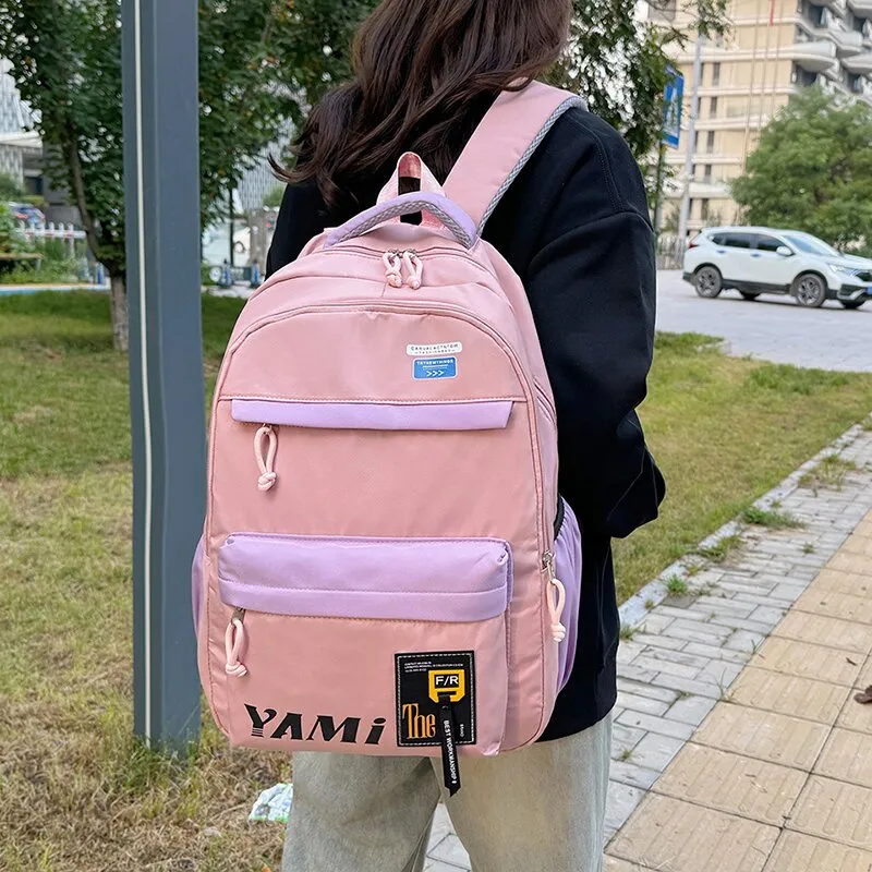 LUVISTRUE Oxford Backpack Regular Unisex Black/Purple Khaki/Green Blue Pink-28