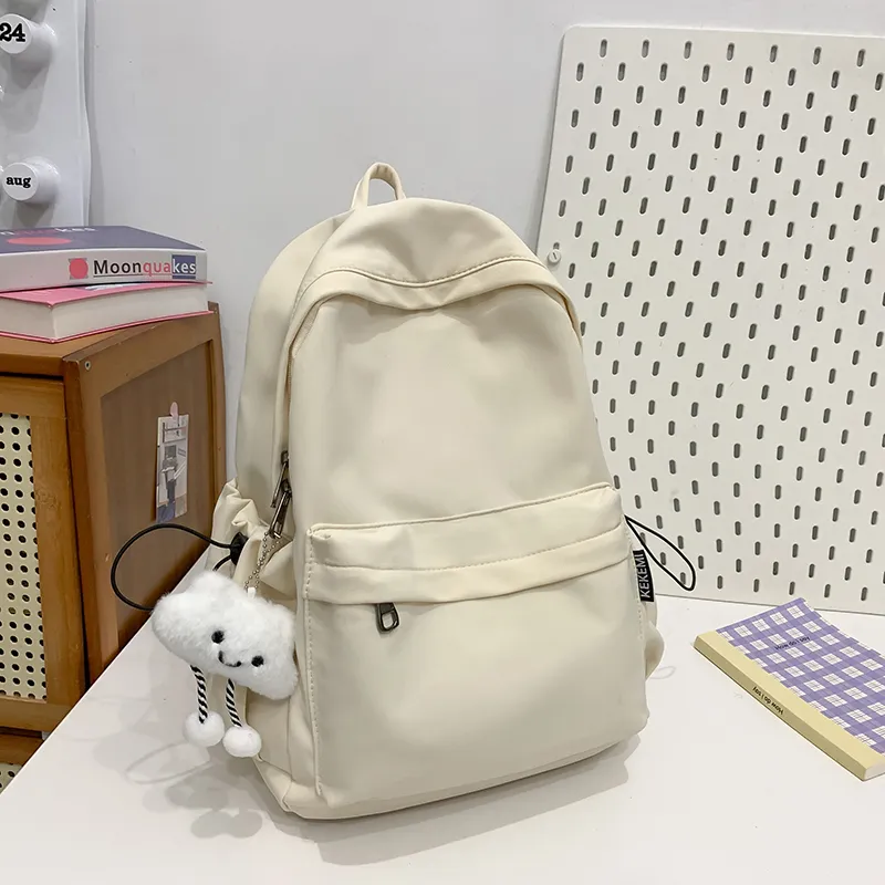 LUVISTRUE Nylon Couple Backpack Regular Men's White/Black/Red/Pink/Green/Khaki-1