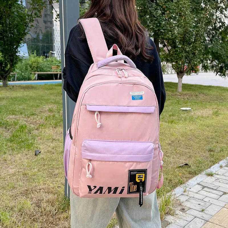 LUVISTRUE Oxford Backpack Regular Unisex Black/Purple Khaki/Green Blue Pink-26