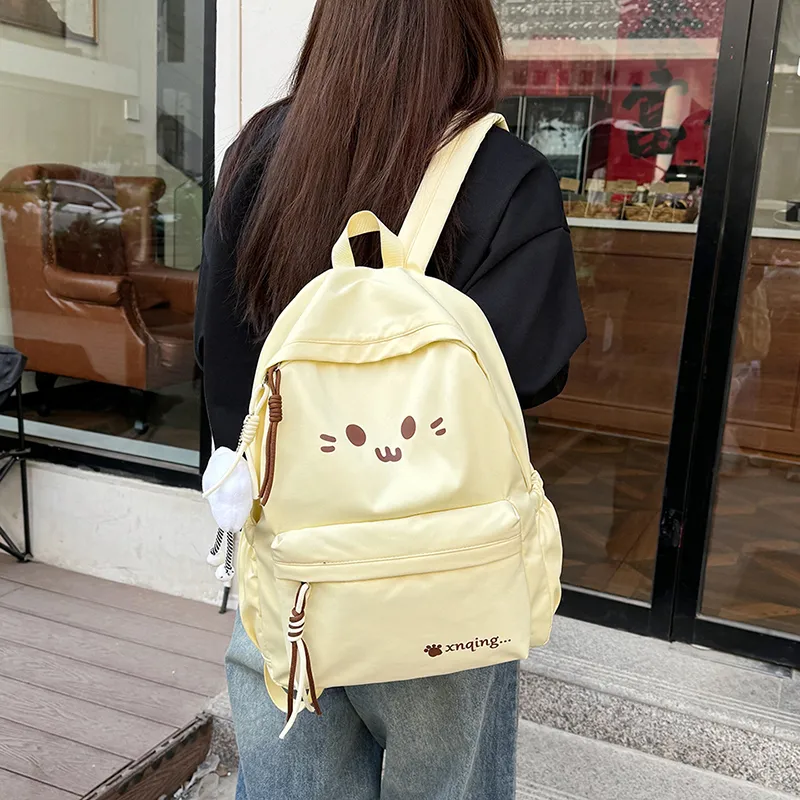 LUVISTRUE Nylon Backpack Women's White/Black/Yellow/Khaki/Sky Blue-15