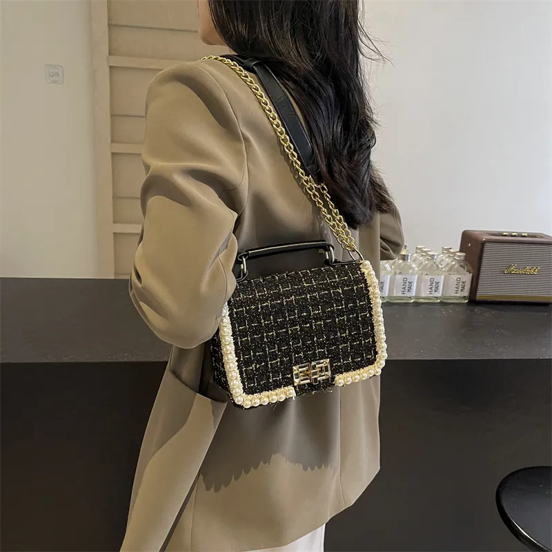 LUVISTRUE Fabric Shoulder Bag Crossbody Bag Handbag Regular Women's Ecru/Pink/Black-10